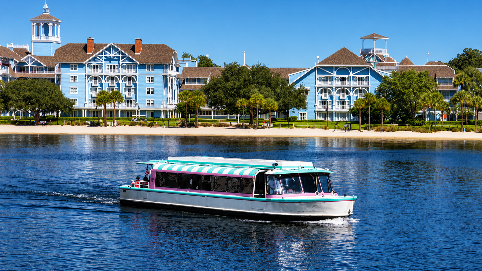 Barcos en Disney World, transporte acuático