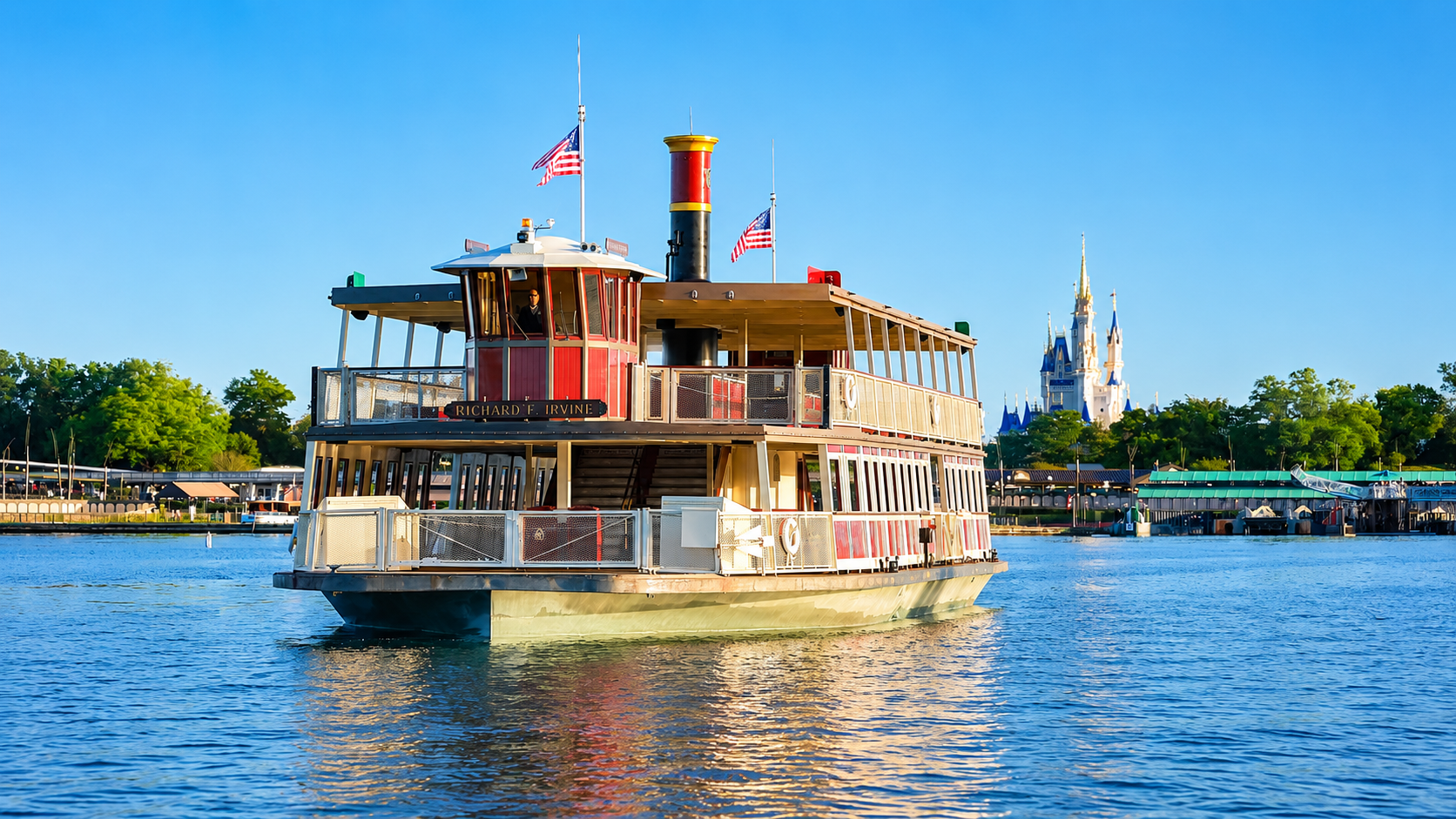 Ferry de Disney World hacia Magic Kingdom