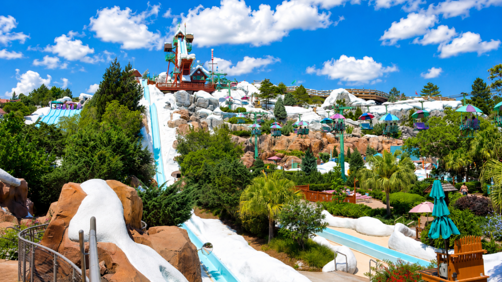 Blizzard Beach, parque acuático de Disney World con temática de nieve